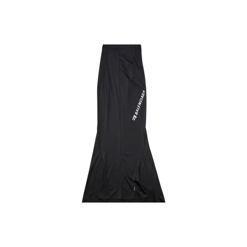 Balenciaga Sporty B Curved Hem Maxi Skirt-2