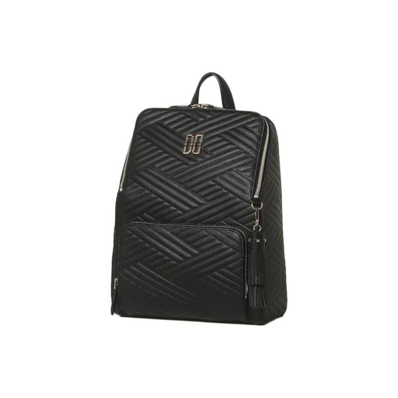 DAKS Cow Leather Backpack Women's Black-1