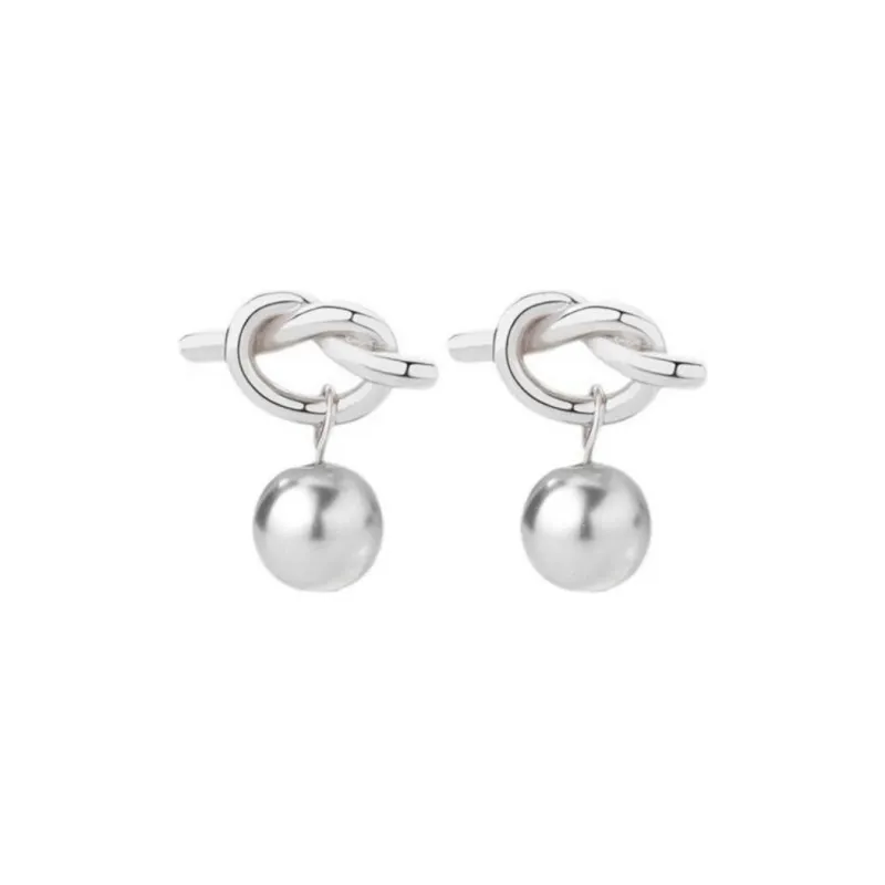 MONI JEWELLERY S925 Sterling Silver Shell Pearl Stud Earrings Women's-4