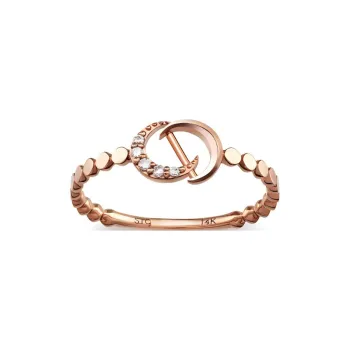 STONEHENgE 14K Rose Gold Rings Unisex Rose Gold