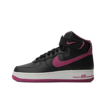 Nike Air Force 1 Anti Slip Wear Resistant High Top Skateboard Shoes Women's Black Purple