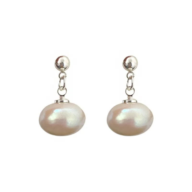 Zhongzang Gold Plated Copper Faux Pearl Earrings Unisex-0