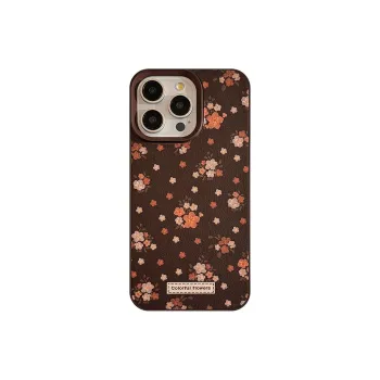 Cuttlefish Grid TPU Material Chocolate Vintage Small Bouquet Niche Phone Case Compatible With Apple 16/15/14/13/12/11