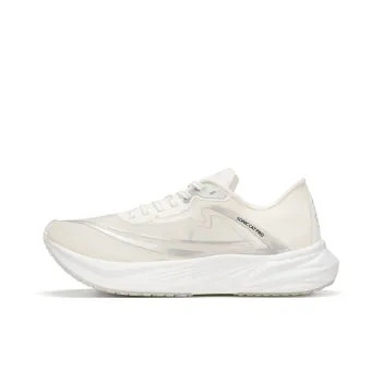 Sonic Cat Cushioning Anti Slip And Wear Resistant Full Length Carbon Plate Sprint Running Shoes Unisex Pure White