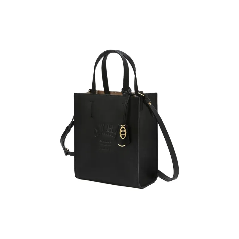 ATHE VANESSABRUNO Cow Leather Tote Bag Shopping Bag Shoulder Bag Crossbody Bag Handbag Small Size Women's Black-1