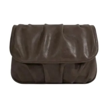 ALICE MARTHA Pure Vegan Leather Shoulder Bag Unisex Taupe