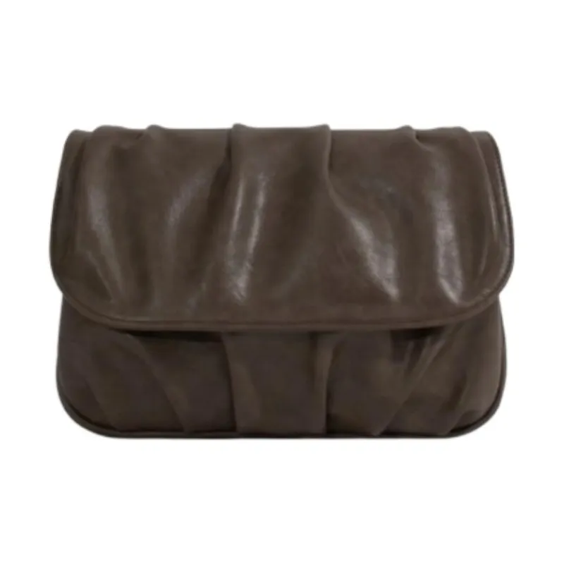ALICE MARTHA Pure Vegan Leather Shoulder Bag Unisex Taupe-0