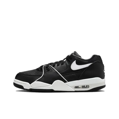 Nike Air Flight 89 Anti Slip Wear Resistant Low Top Vintage Basketball Shoes Unisex Black