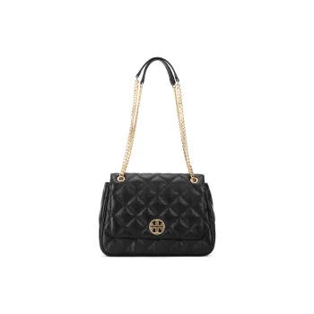 TORY BURCH Cow Leather Shoulder Bag Women's Black