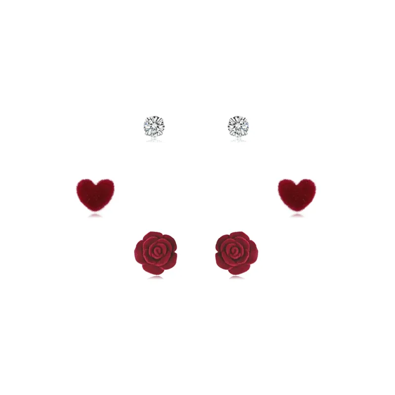 GIFU S925 Silver Stud Stud Earrings Women's-5