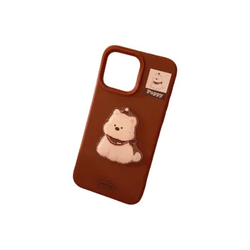 Cuttlefish Grid TPU Material Cute Bear Brown Bear Creative Phone Case Compatible With Apple 16/14/13/12/11/15