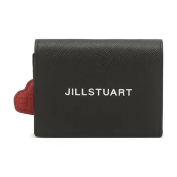 JILL STUART Cow Leather Wallet Women's Black