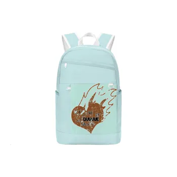 LOVVVVE X TURN UP Collaboration Polyester Backpack Unisex Blue