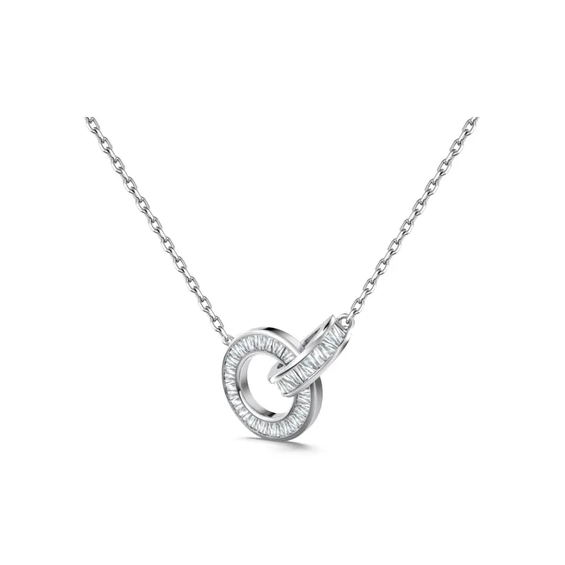 KAILEIFU S925 Silver Necklaces Women's Silver-1