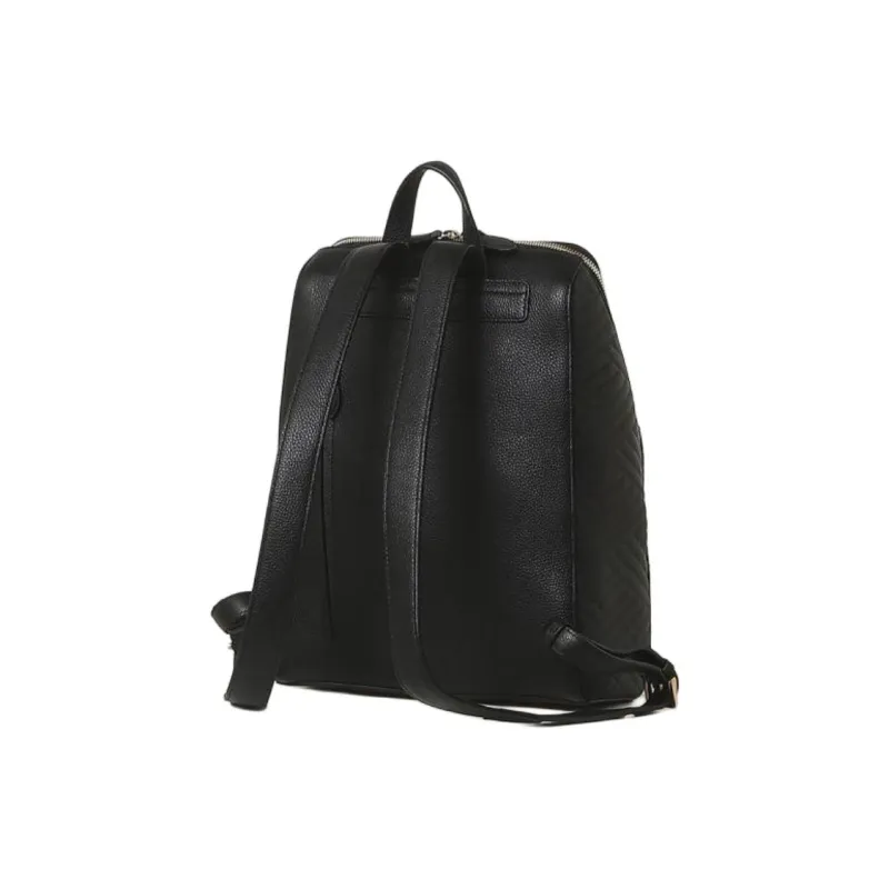 DAKS Cow Leather Backpack Women's Black-4