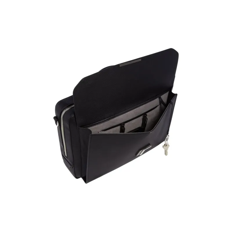 TUMI Leather Shoulder Bag Crossbody Bag Handbag Men's Black-2