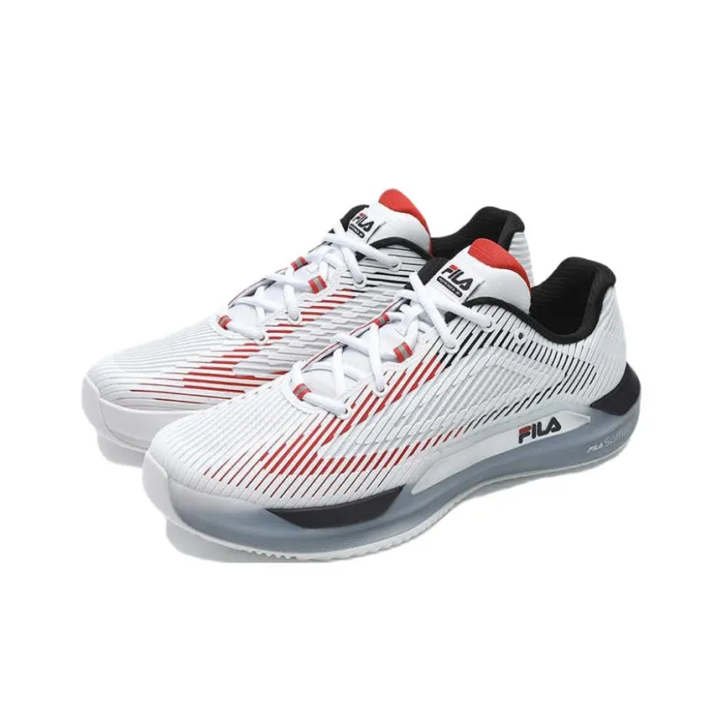 FILA Anti Slip Wear Resistant Low Top Tennis Shoes Men's White Blue-1