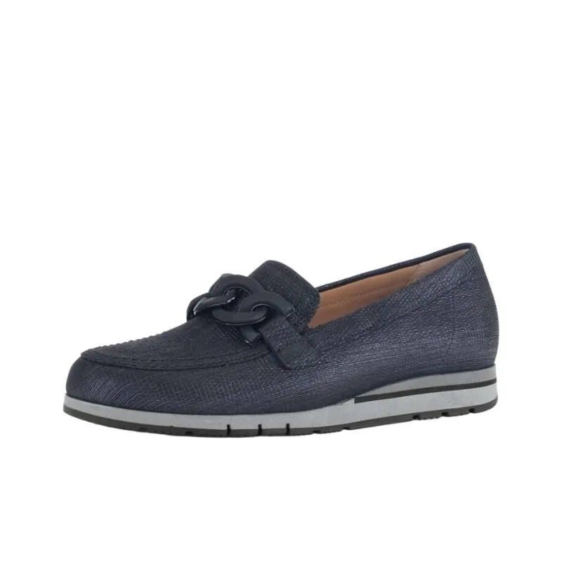 Gabor Comfort Loafers 3cm Women's Blue-1