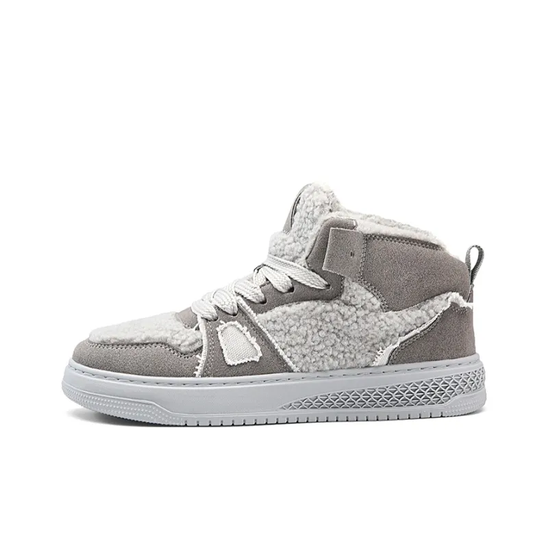 Seattle Palm Warm Anti Slip And Wear Resistant High Top Skateboard Shoes Unisex-6