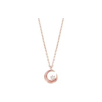 STONEHENgE 14K Ruby Diamond Necklaces Unisex Rose Gold