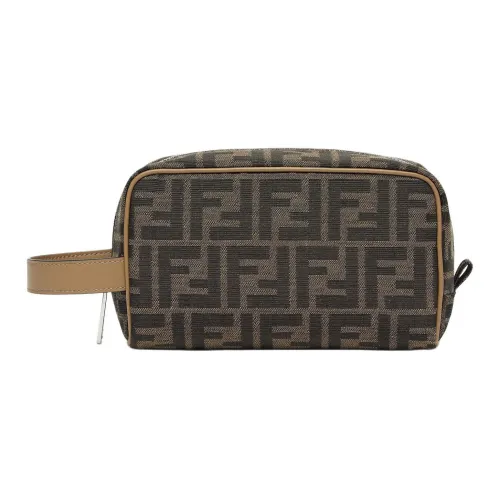 FENDI Polyester Makeup Hanne bag Regular Unisex Brown
