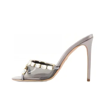 GIAMBATTISTA VALLI Slide Slippers 9cm Women's Gray
