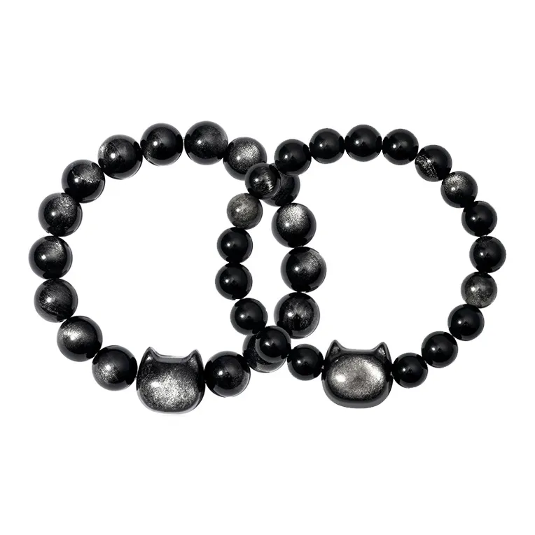 NATURALLYJOJO Obsidian Jade Bracelets Women's-0