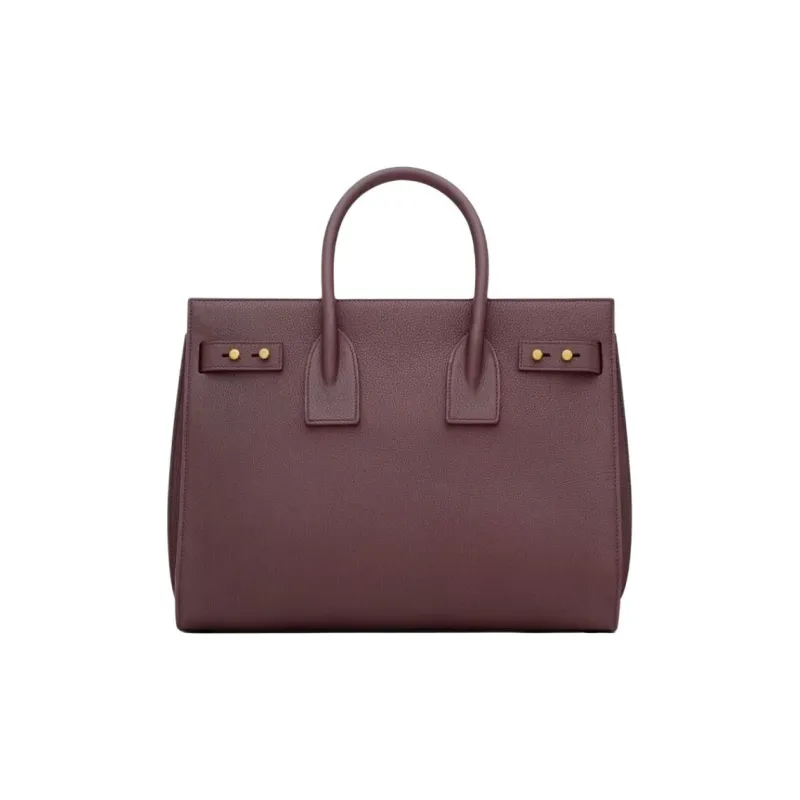 SAINT LAURENT SAC DE JOUR Calfskin One Shoulder Handbag Trumpets Women's Cabernet Sauvignon Red-3