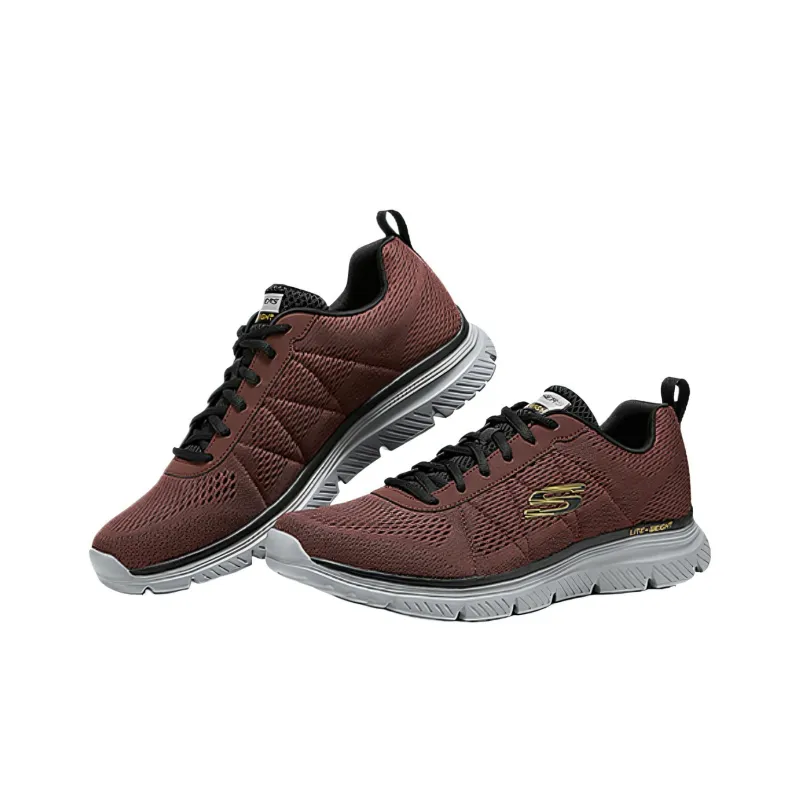 Skechers Sport Abrasion Resistant Low Top Casual Shoes Men's Burgundy-3