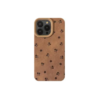 Cuttlefish Grid TPU Material Ins Suede French Floral Small Niche Phone Case Compatible With Apple 16/15/14/13/12/11