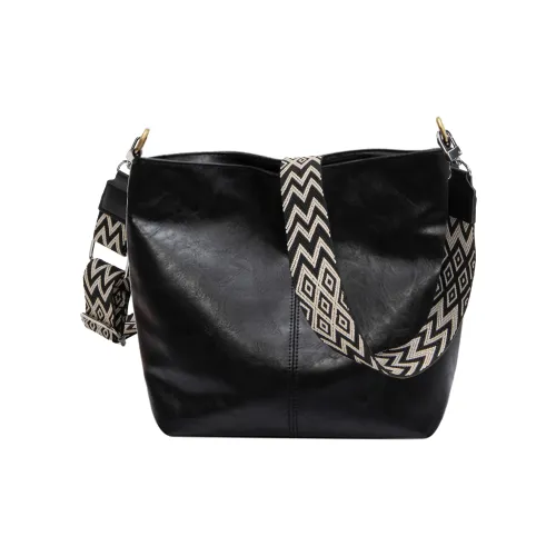TAKI PU Shoulder Bag Regular Unisex Black