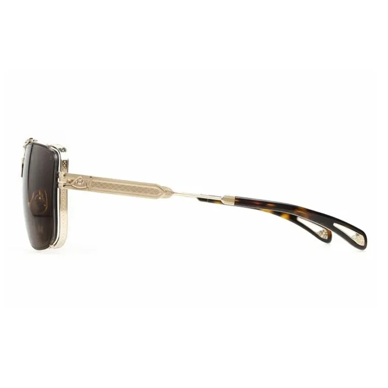 Maybach Acetate Titanium Gold-Plated Aviator Sunglasses Men's Gold-1