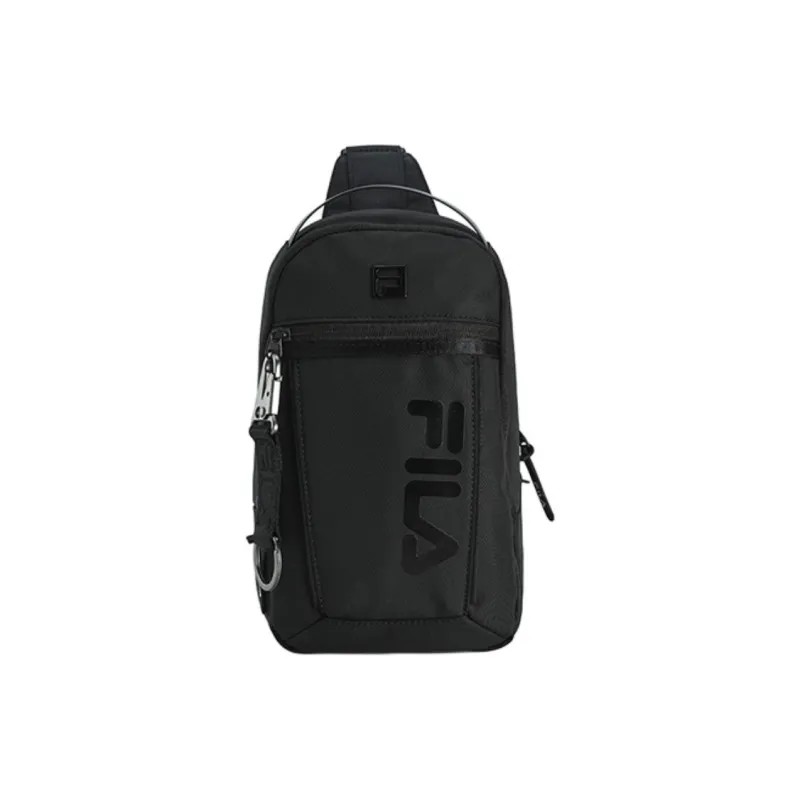 FILA Fitness Series Fabric Portable One Shoulder Crossbody Bag Sling Bag Mini Men's Black-0