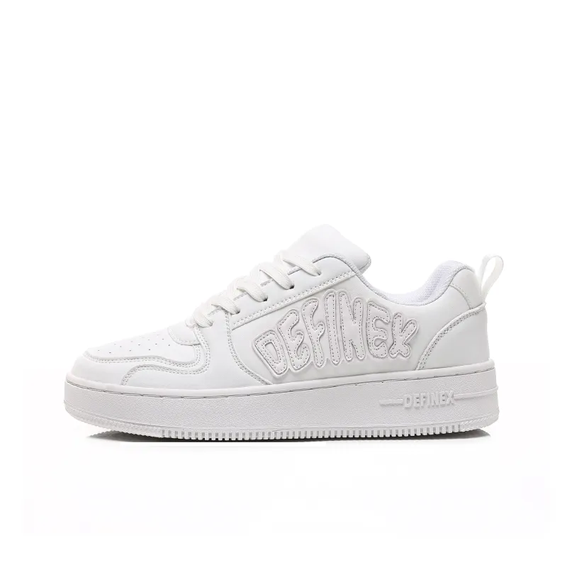 DEFINEX Skateboard Shoes Unisex Low Top White/Beige/Black-1