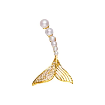 ZHENZHUAOMI Freshwater Pearl Brooches Women's