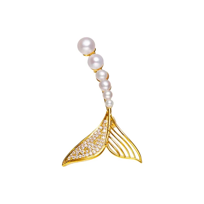ZHENZHUAOMI Freshwater Pearl Brooches Women's-0
