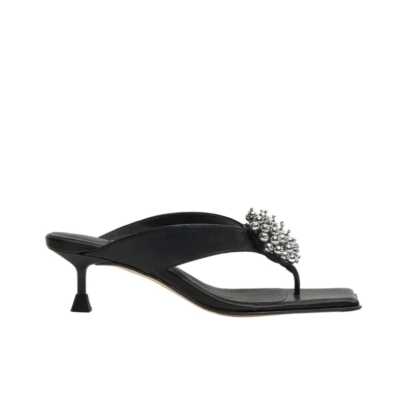 MIISTA Flip Flops Women's Black-1