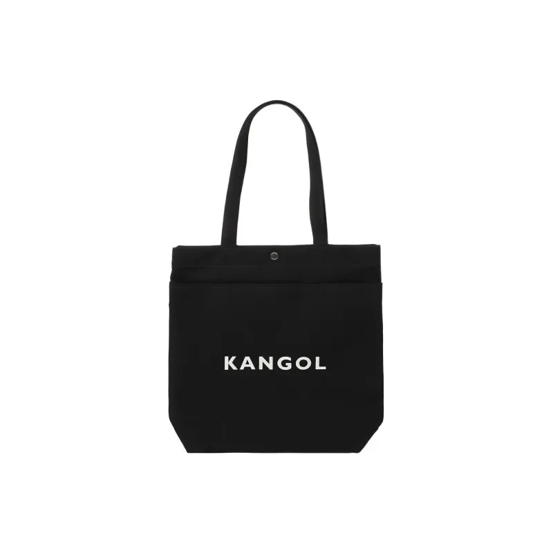 KANGOL Canvas Canvas Bag Tote Bag Shopping Bag Handbag Shoulder Bag Regular Unisex Black-1
