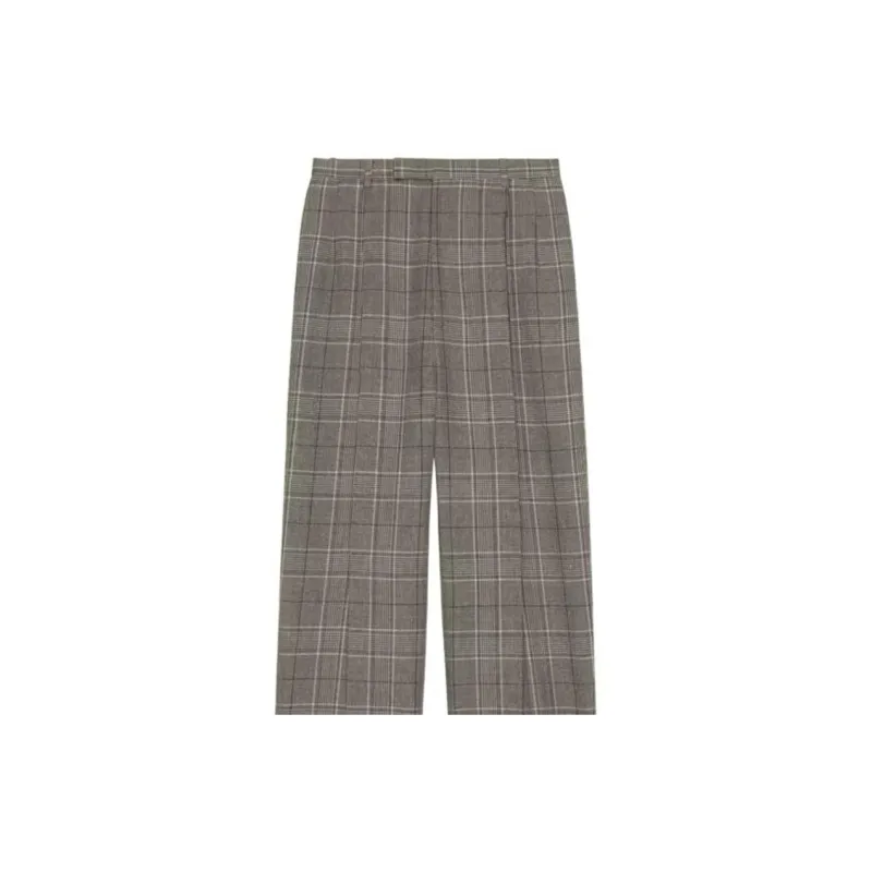 GUCCI Tapered Leg Plaid Trousers-3