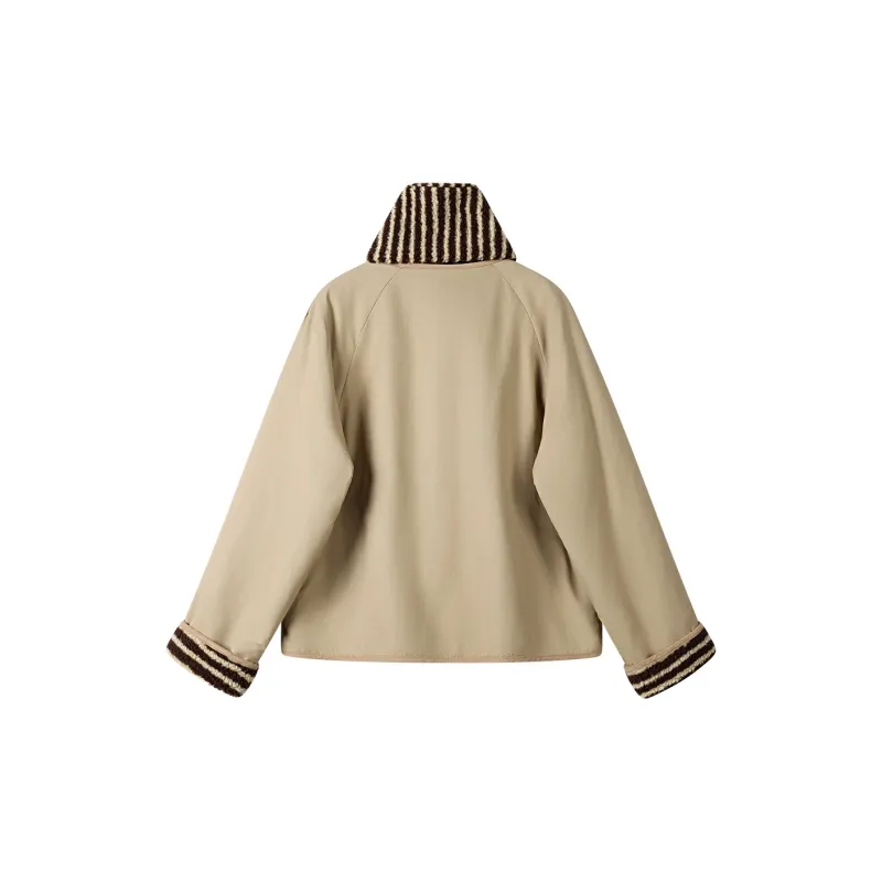 PAZZO Loose Fit Versatile Thickened And Fleece Lined Cotton Jacket Puffer Jacket Women's-7