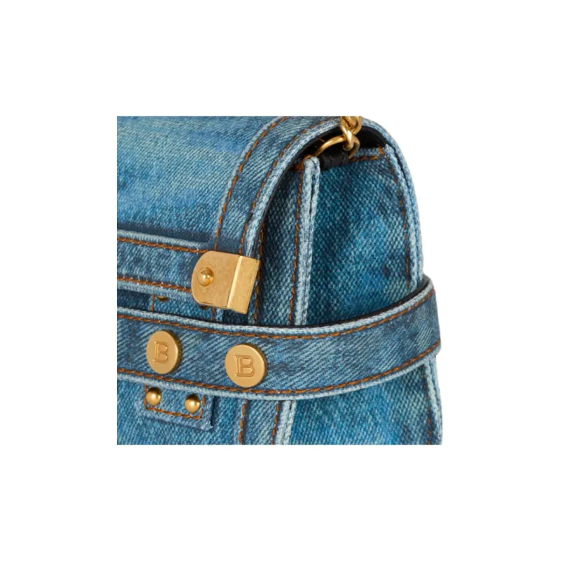 BALMAIN B Buzz Pouch 23 Foldover Top Clutch Bag-5