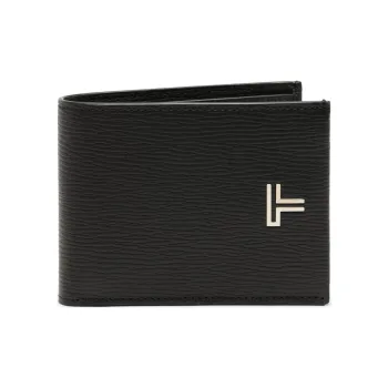 TUMI Pebbled Leather Wallet Men's Black
