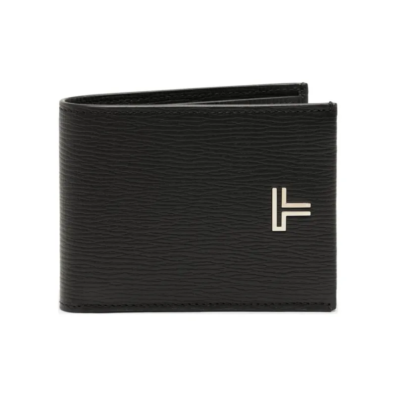 TUMI Pebbled Leather Wallet Men's Black-0
