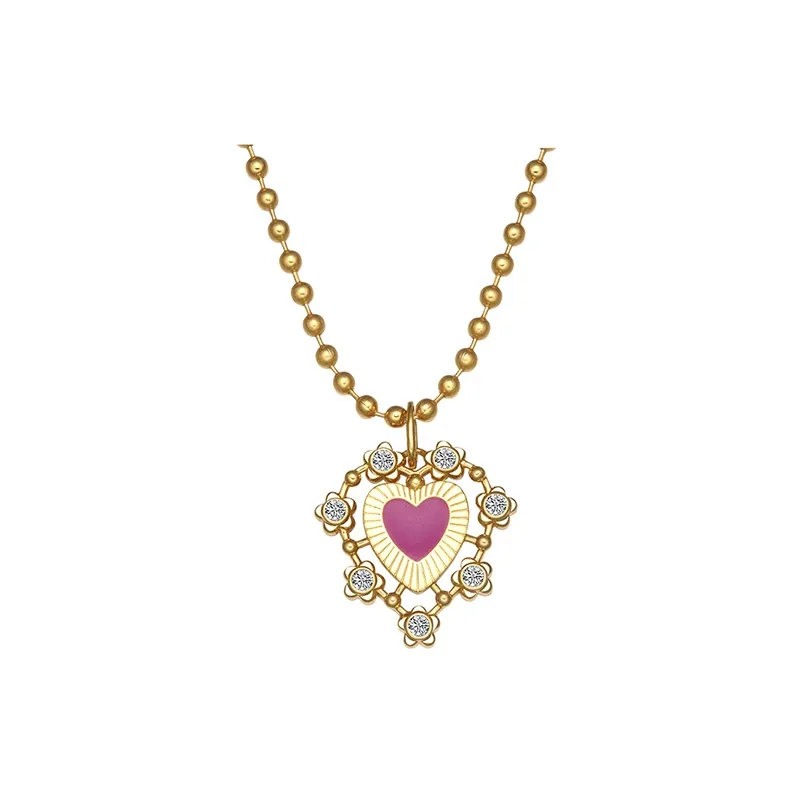 AHLOOPS 18K Gold Plated Copper Necklaces Unisex Gold Silver-3