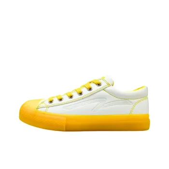 QIANJIN Wear resistant And Lightweight Low Top Skateboard Shoes Women's Neon Yellow