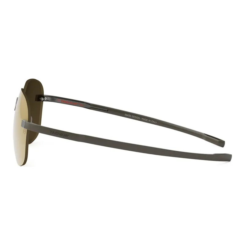 TAG HEUER Oval Sunglasses Men's Gray-2
