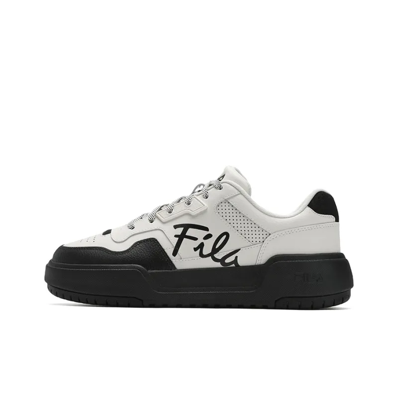 FILA CAMPUS Slip Resistant Low Top Skateboard Shoes Women's Black White-0