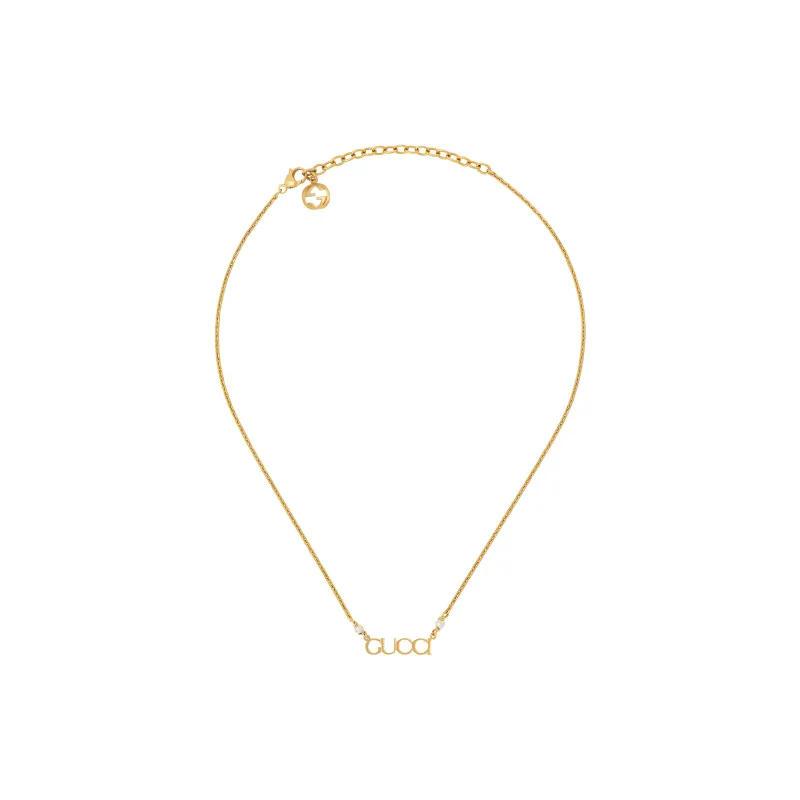 GUCCI Logo Charm Necklace-2