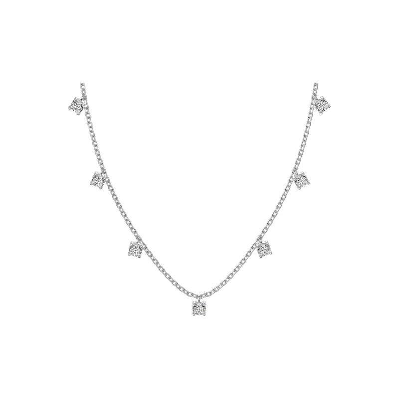 KAILEIFU S925 Silver Necklaces Women's Silver-0