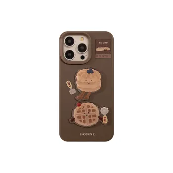 Cuttlefish Grid ABS+PC Material Fun Cute Waffle Biscuit Phone Cases Compatible With Apple 16/15/14/13/12/11